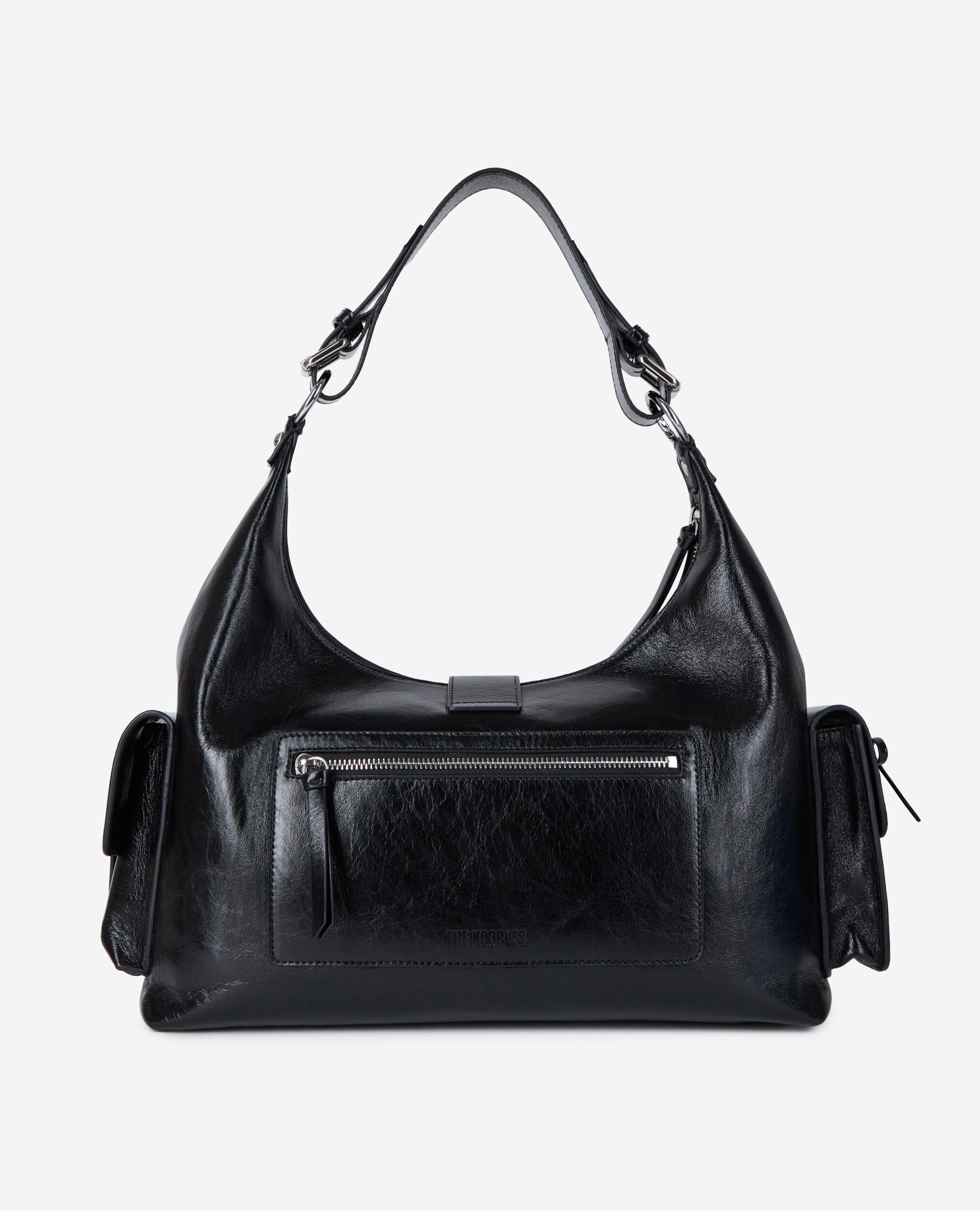 Black leather Amelia XL bag | The Kooples US