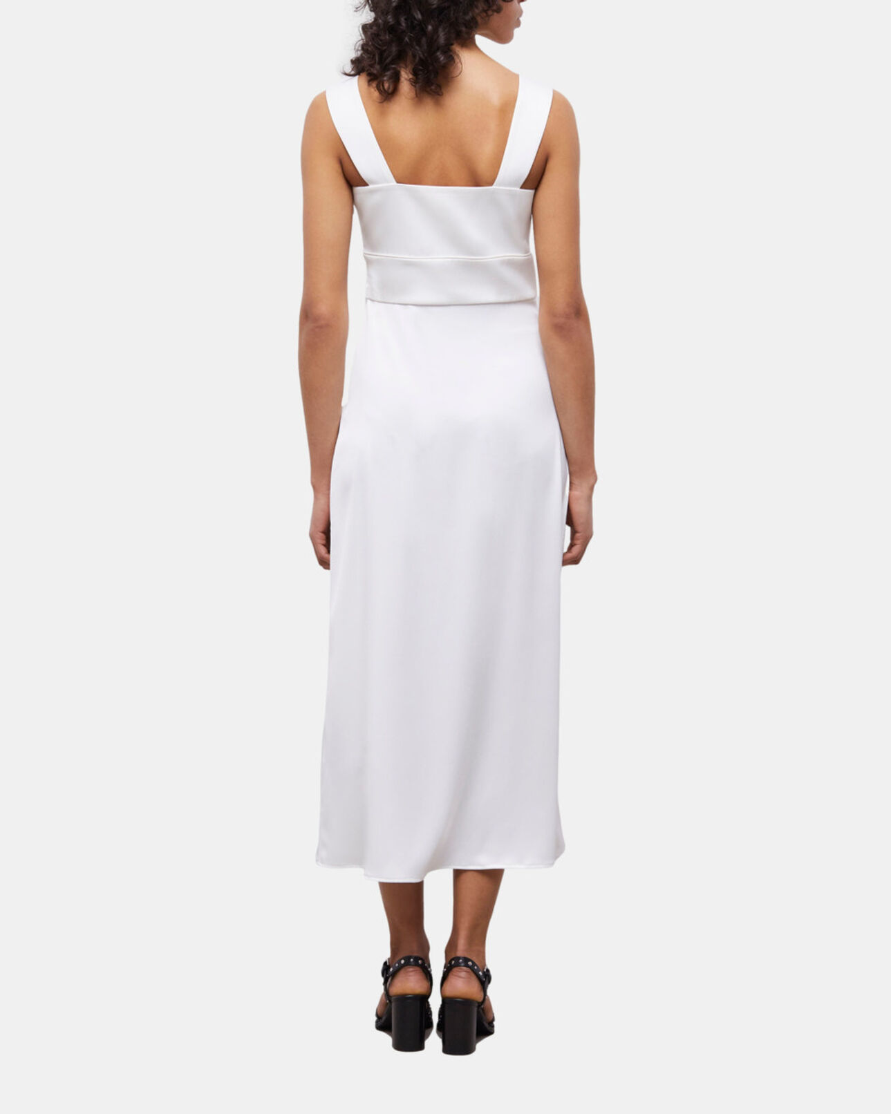The Kooples F ECRU long white dress with buttoning