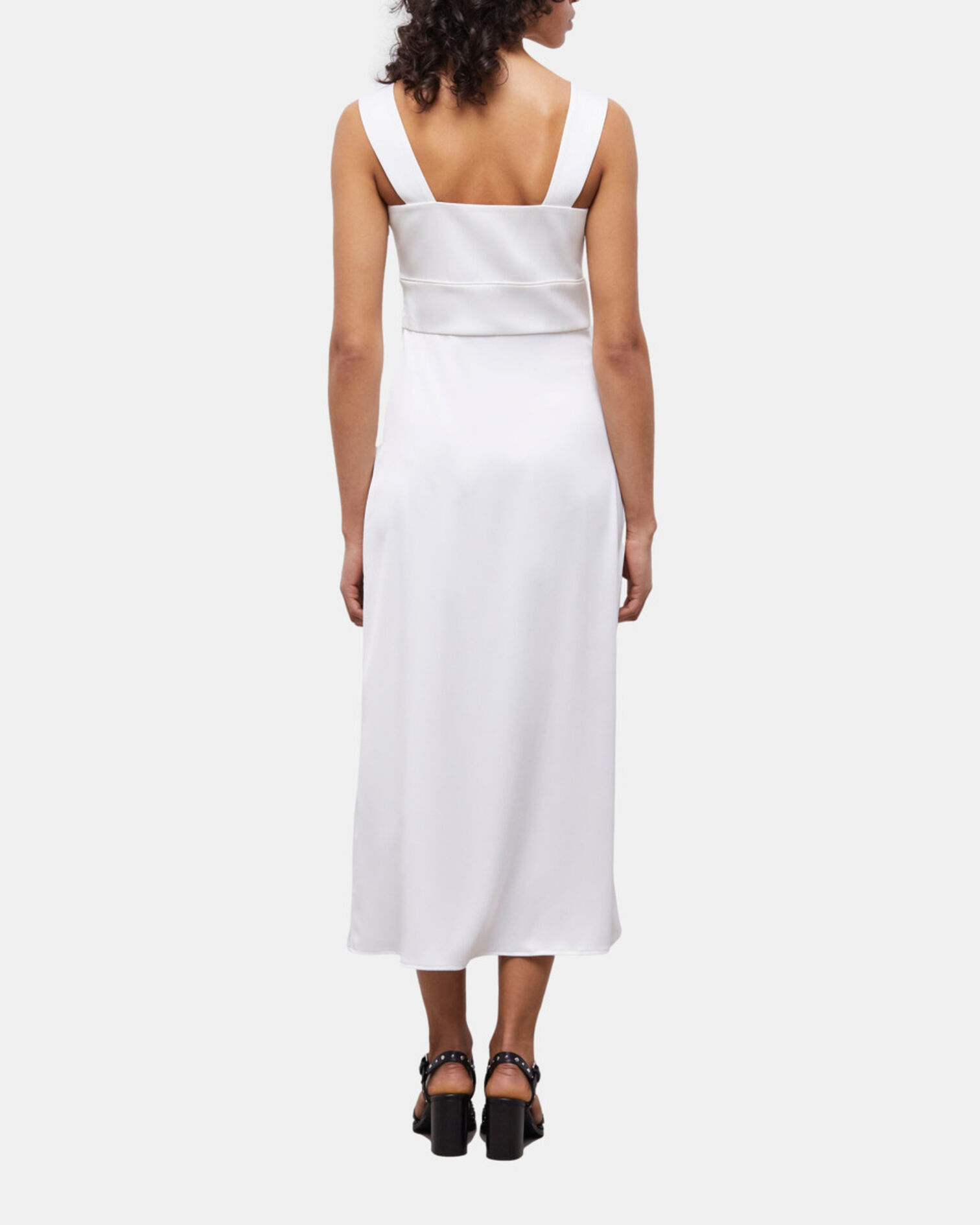 Long white dress with buttoning, ECRU, hi-res image number null