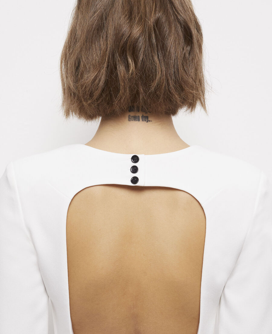 The Kooples WOMEN WHITE short white dress with ruffles