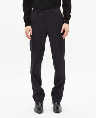 The Kooples HOMME NAVY-RED pantalon de costume &agrave; rayures marine
