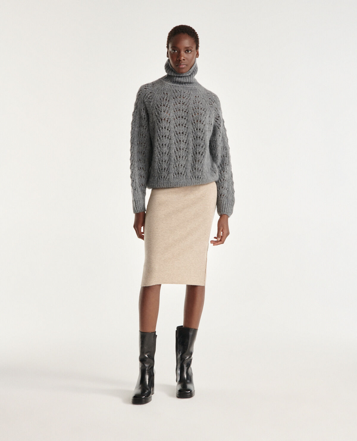 Jupe laine courte top