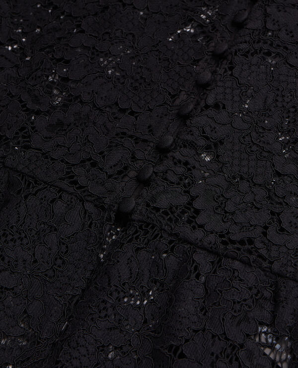 The Kooples FEMME BLACK top en dentelle noir
