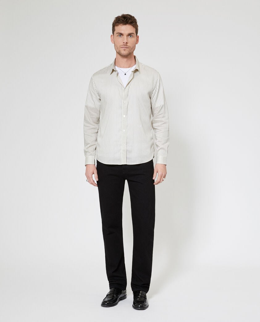 The Kooples H WHITE ecru striped shirt