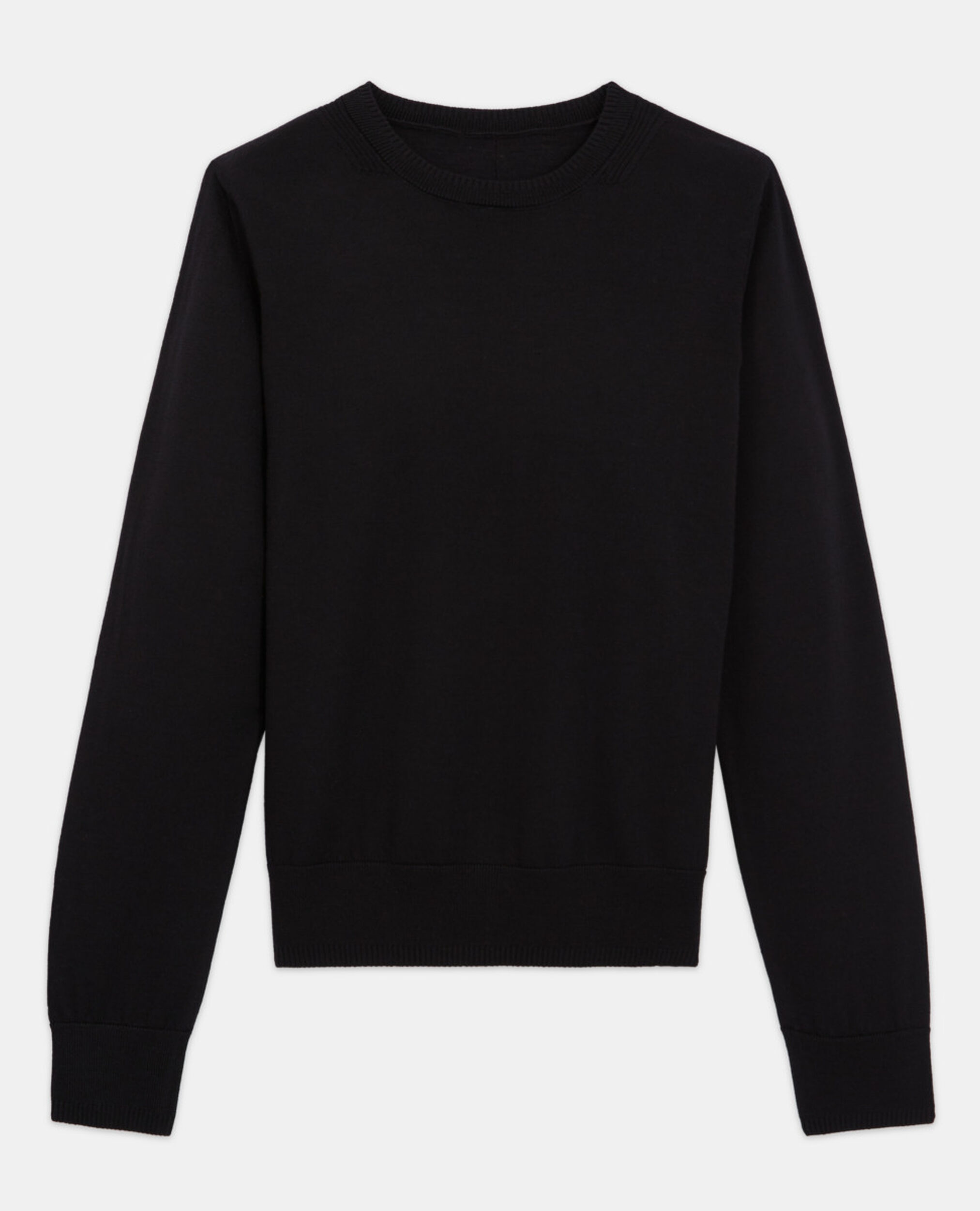 Jersey fino lana merina negro, BLACK, hi-res image number null