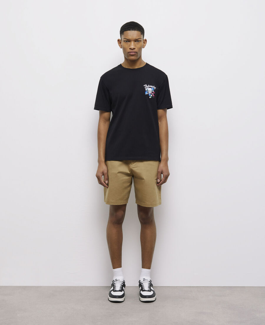 black t-shirt with embroidery
