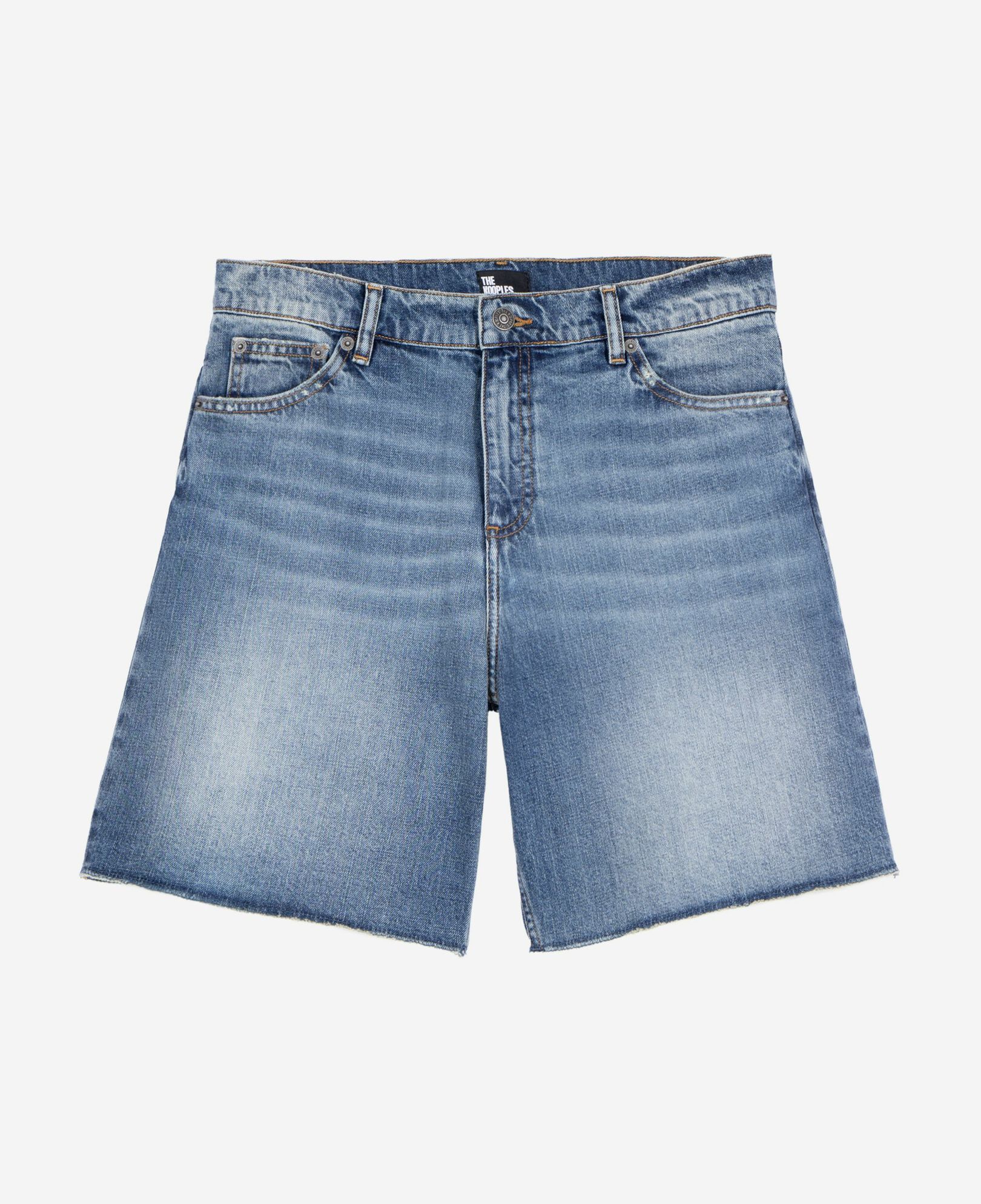 The Kooples MEN BABY BLUE blue denim bermuda shorts