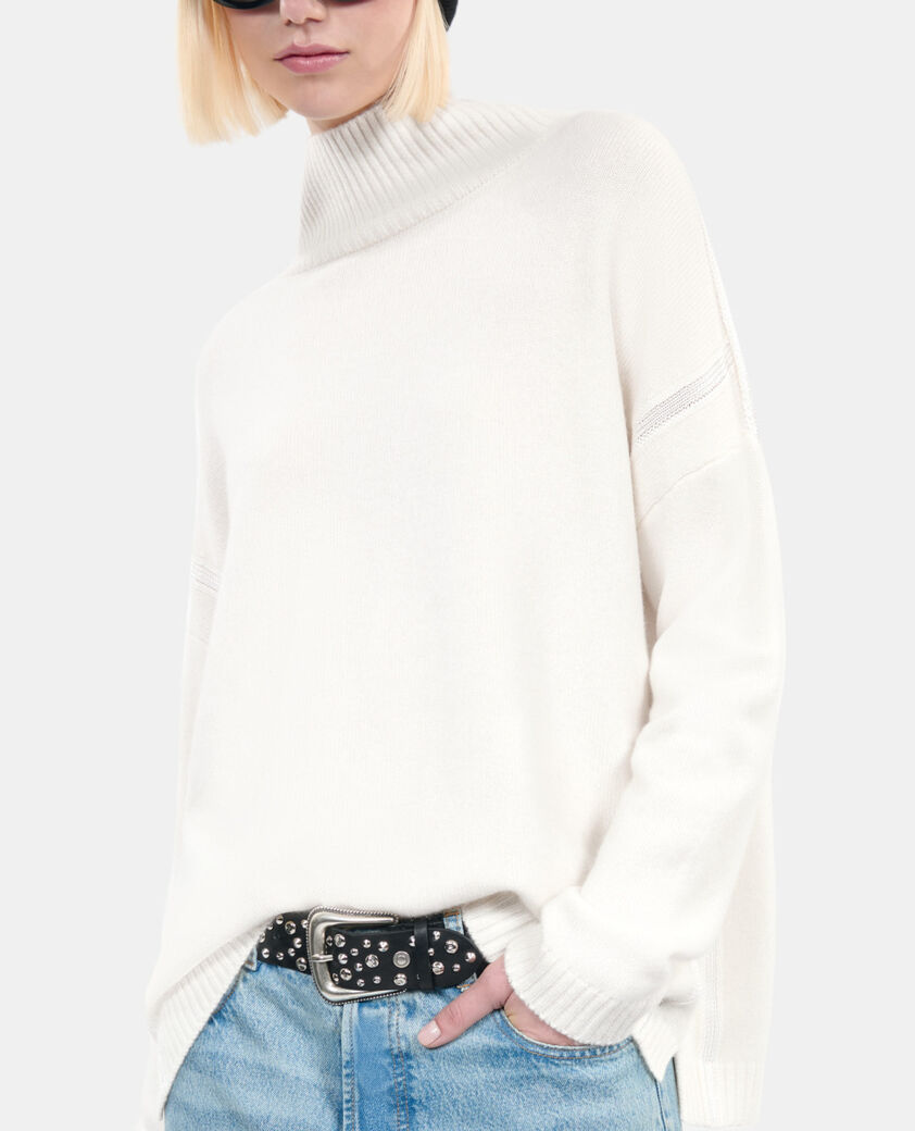 The Kooples MUJER ECRU jersey cachemira blanco crudo