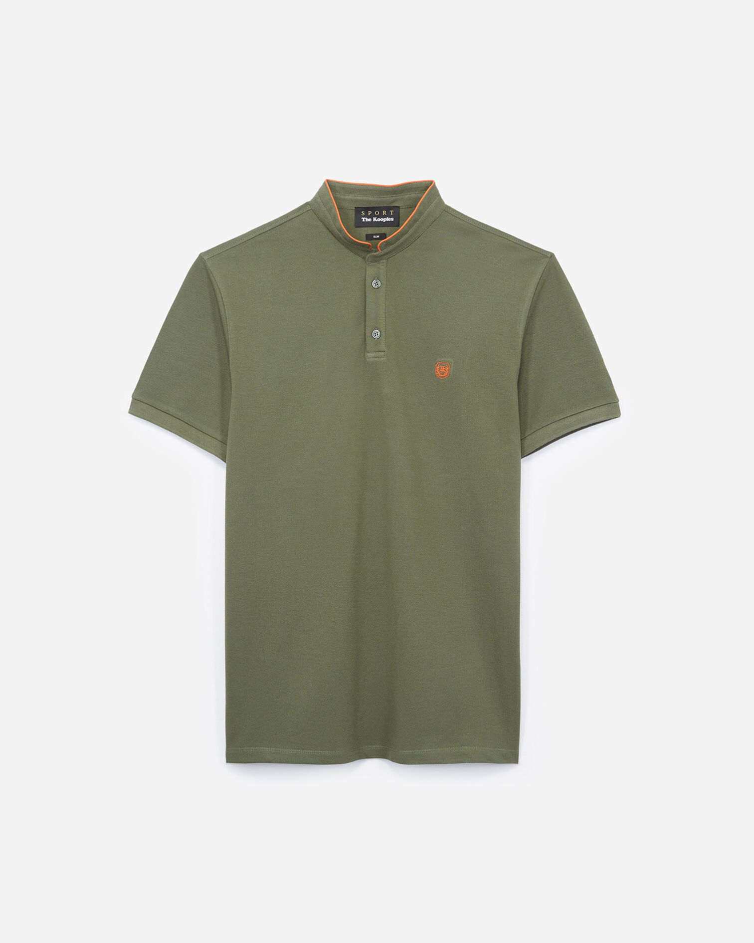 Polo collar, TROPICAL KAKI / ORANGE, hi-res image number null