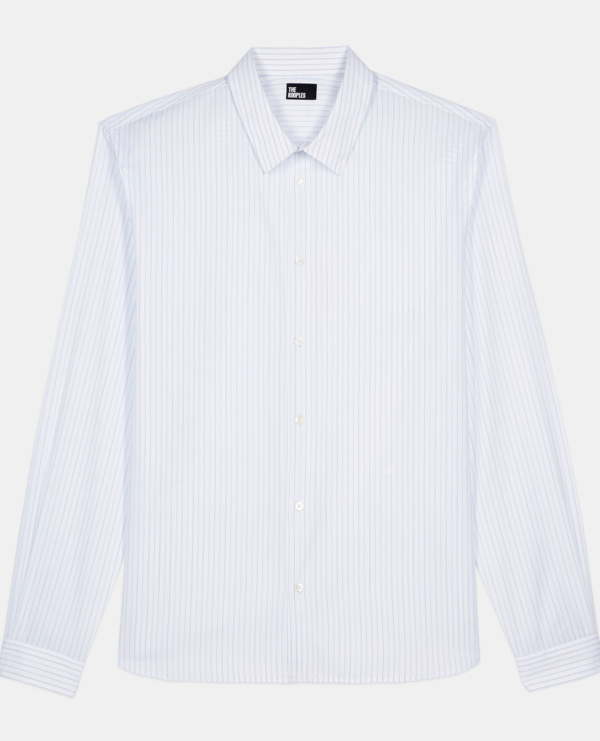 White striped formal shirt, WHITE / BLUE, hi-res image number null