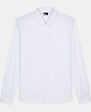 The Kooples H WHITE / BLUE white striped formal shirt
