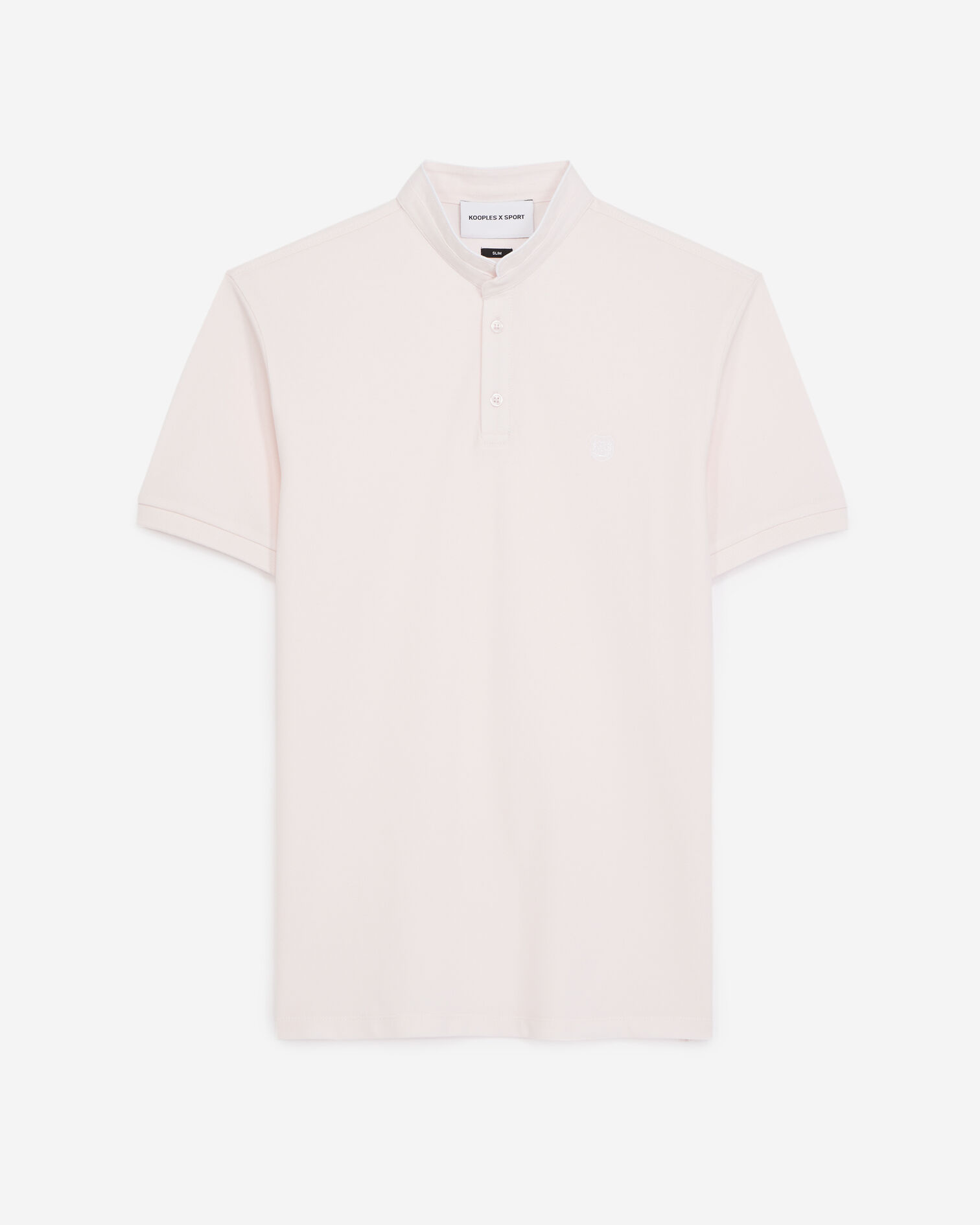 Light pink polo shirt with white badge, BABY PINK/BLANC OPTIQUE, hi-res image number null