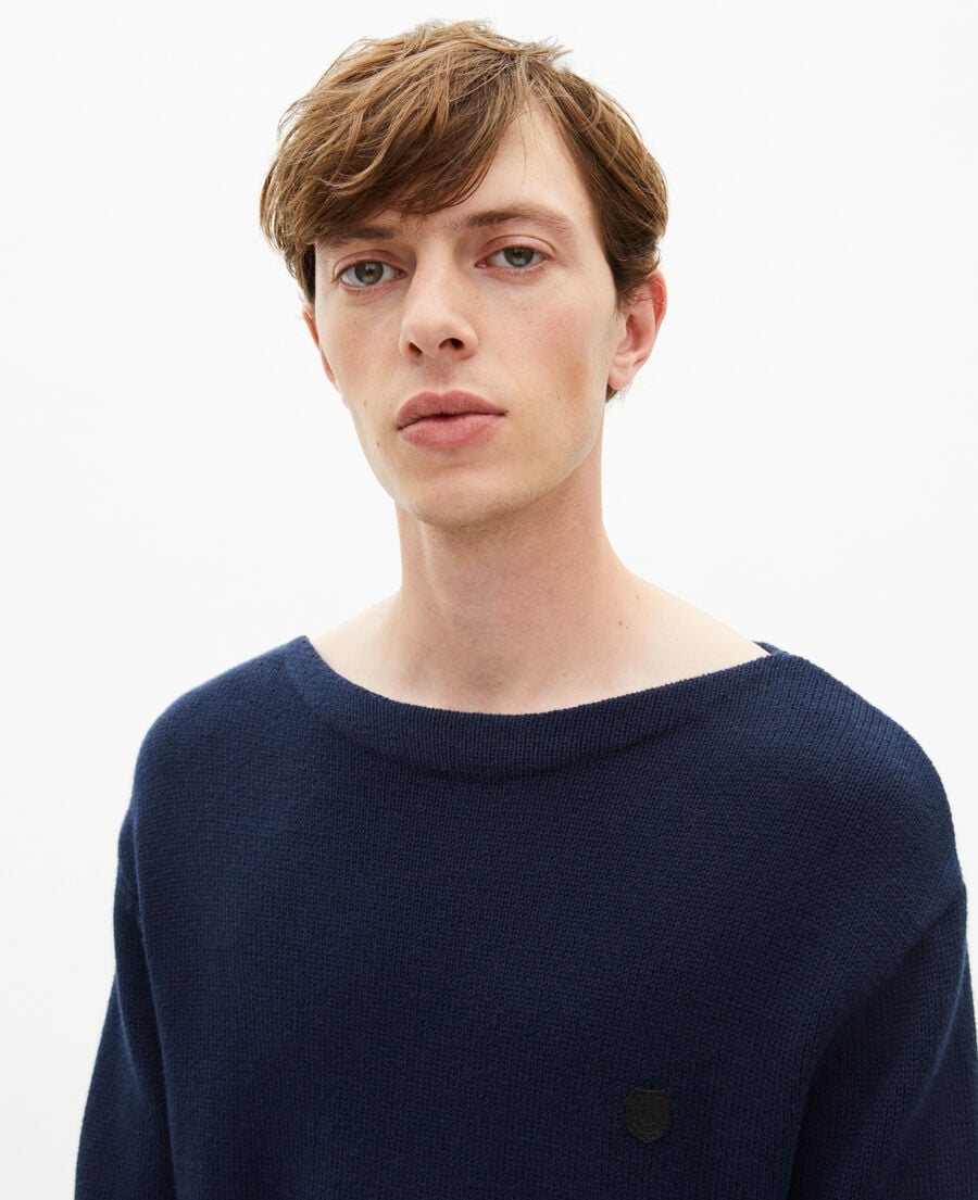 The Kooples HOMME NAVY pull col bateau marine