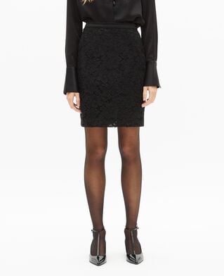 The Kooples F BLACK short black lace skirt