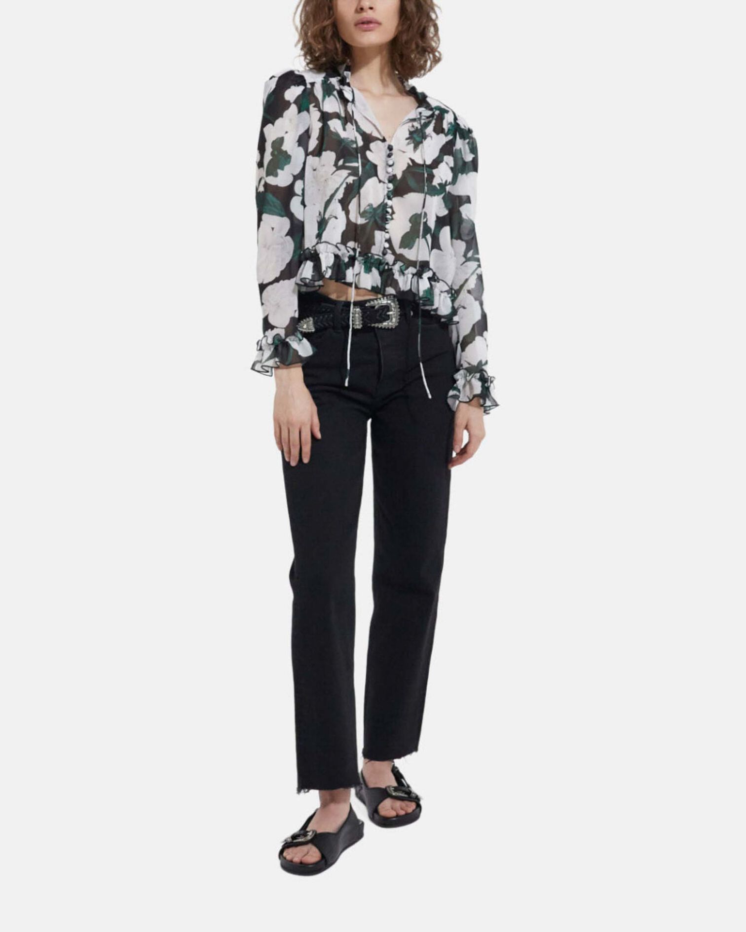 Printed blouse, ECRU, hi-res image number null