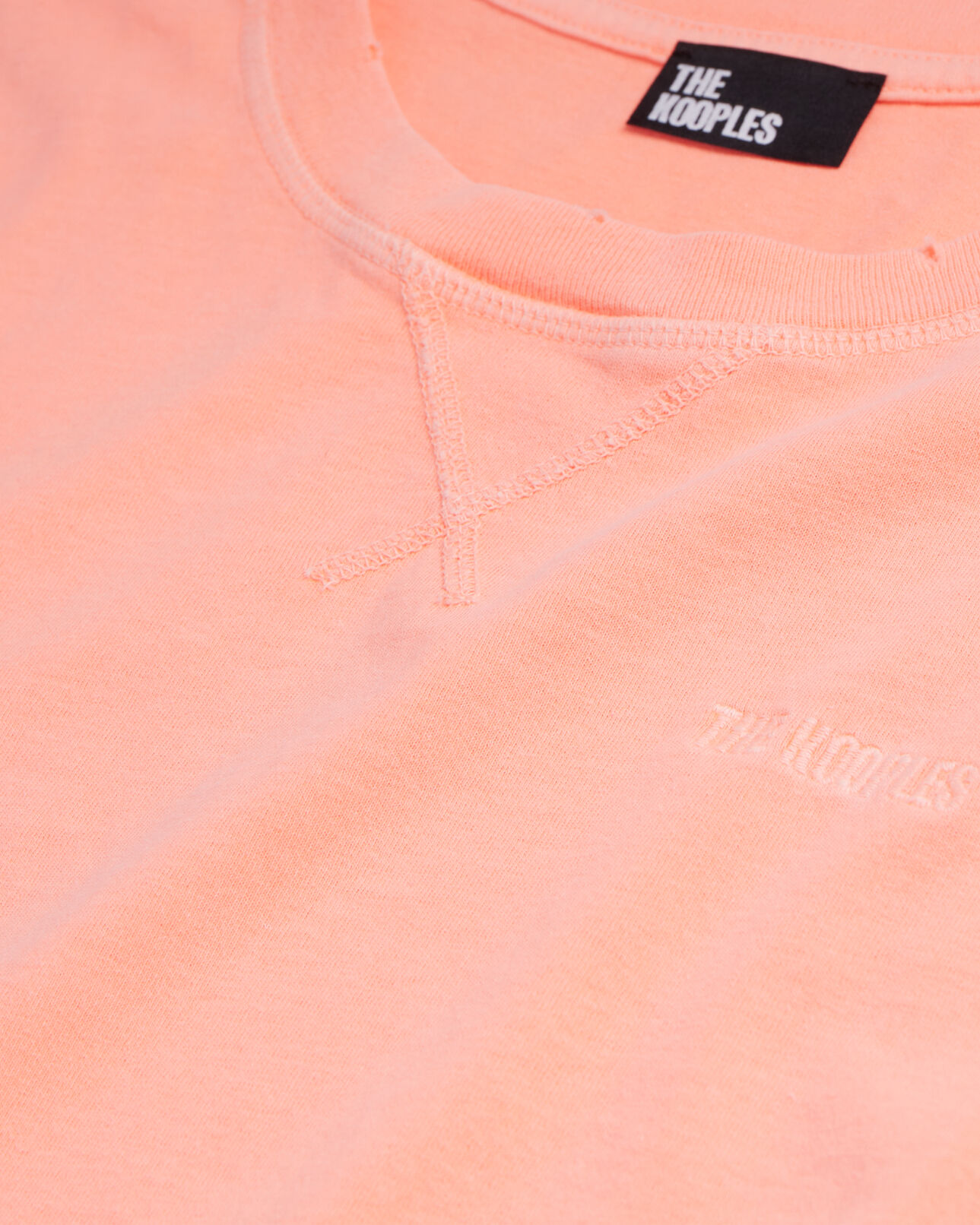 The Kooples WOMEN ORANGE FLUO women's orange t-shirt with logo