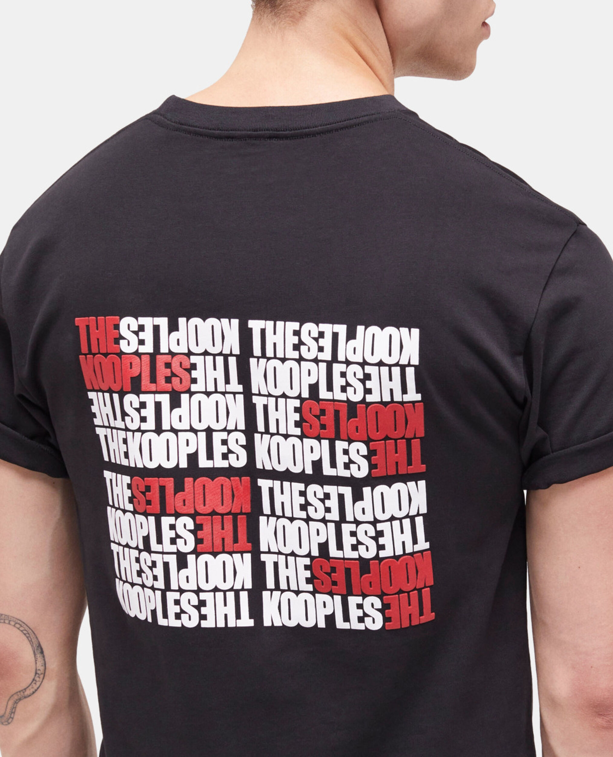 The Kooples black logo T-shirt, BLACK, hi-res image number null