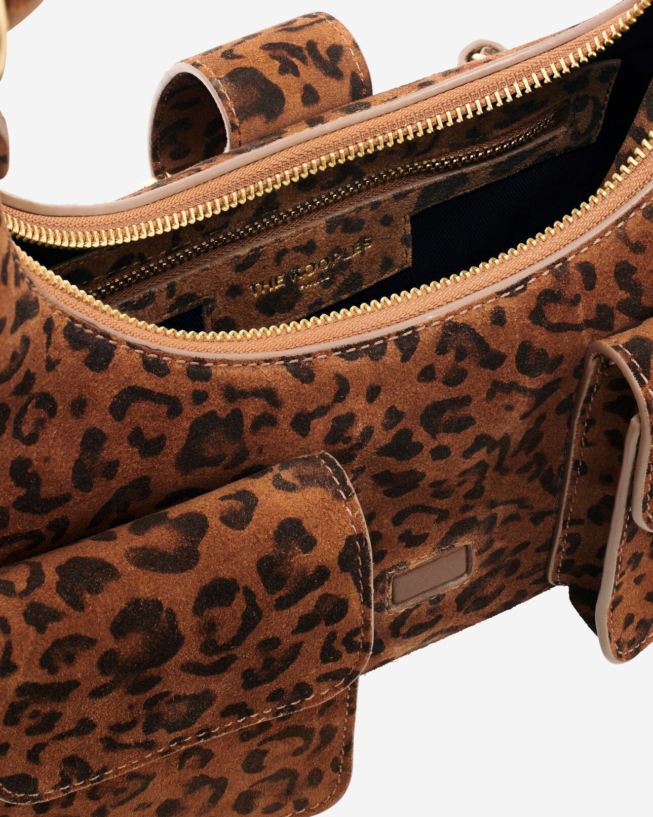 The Kooples FEMME LEOPARD sac amelia en cuir suède imprimé léopard