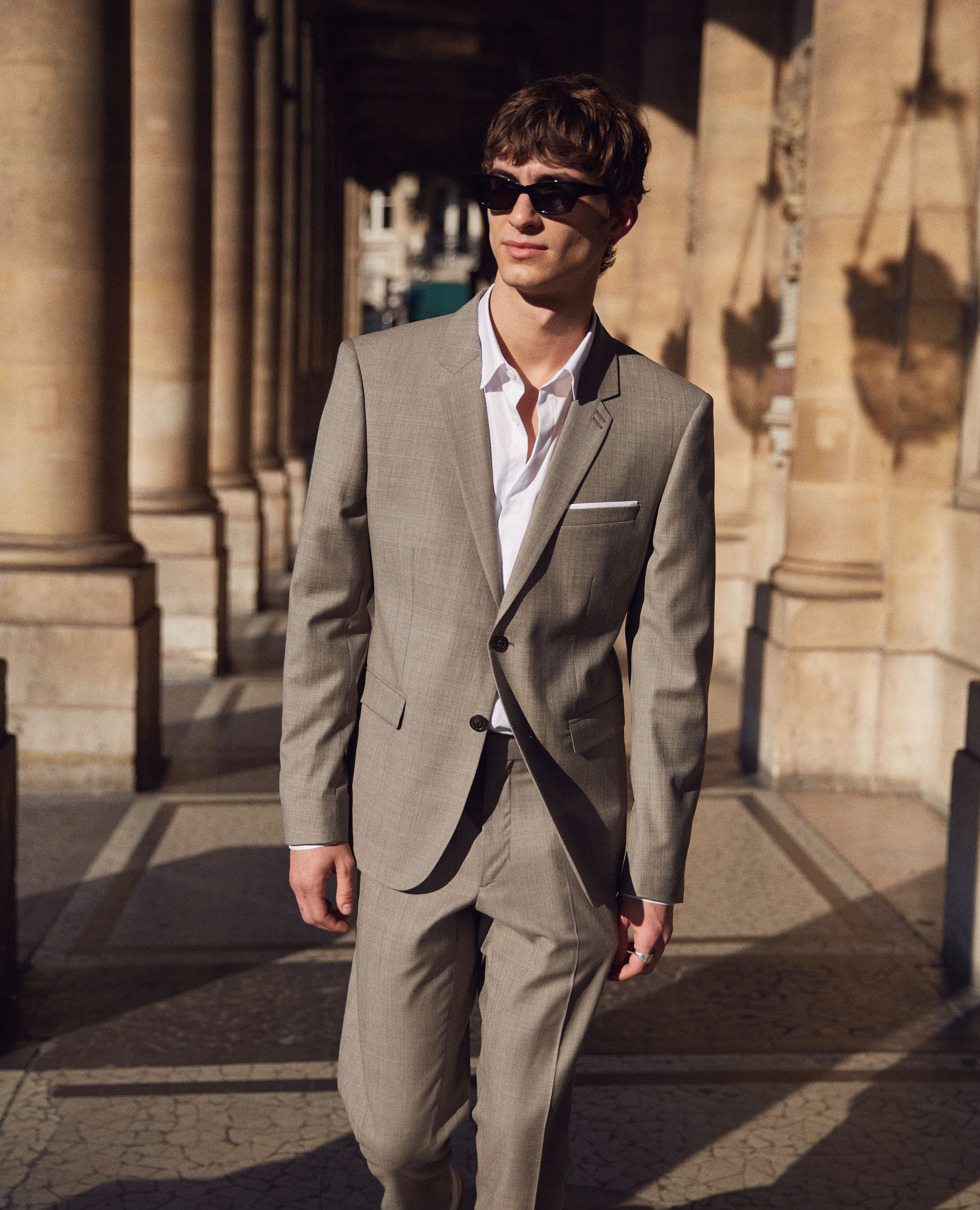 Tan best sale wool blazer
