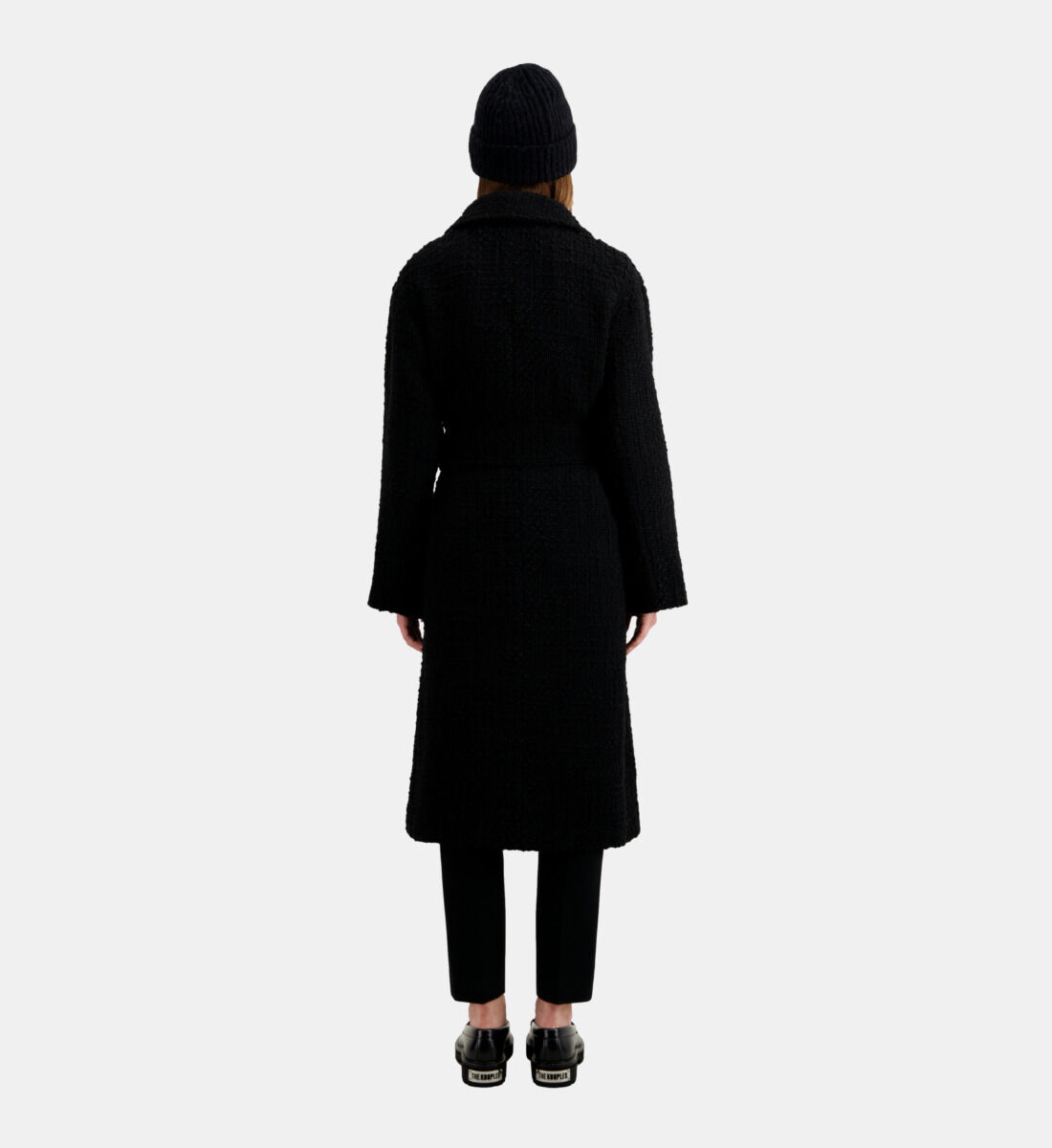 Black tweed hotsell overcoat