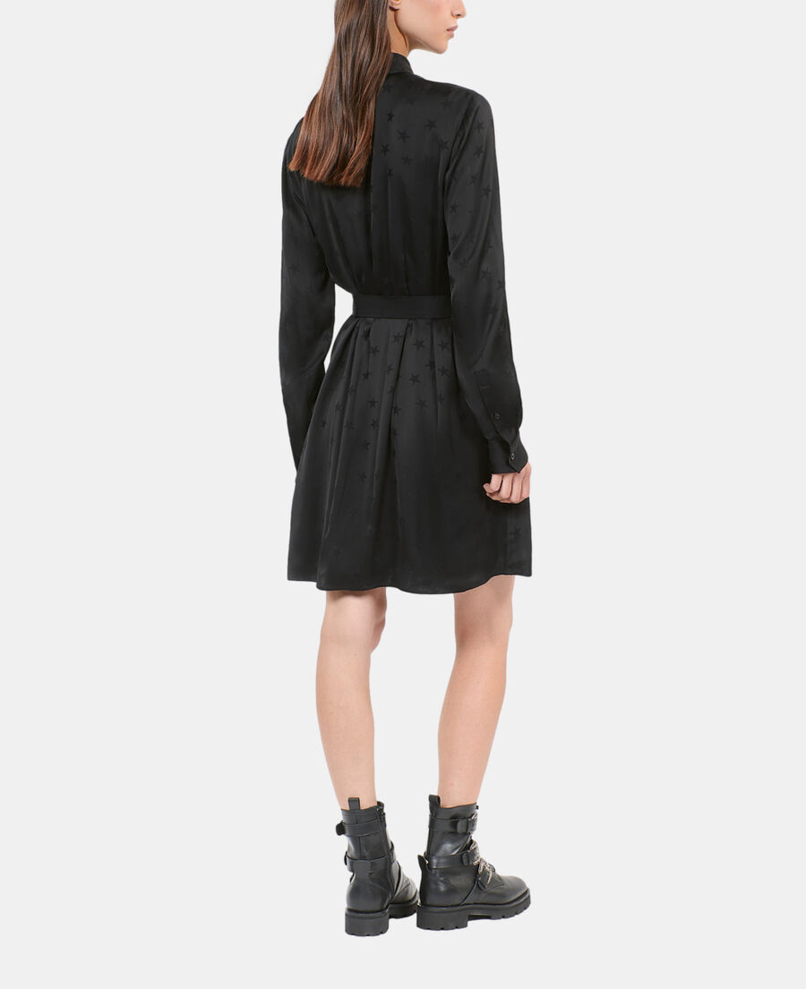 The Kooples DAMEN BLACK kurzes, schwarzes jacquard-kleid