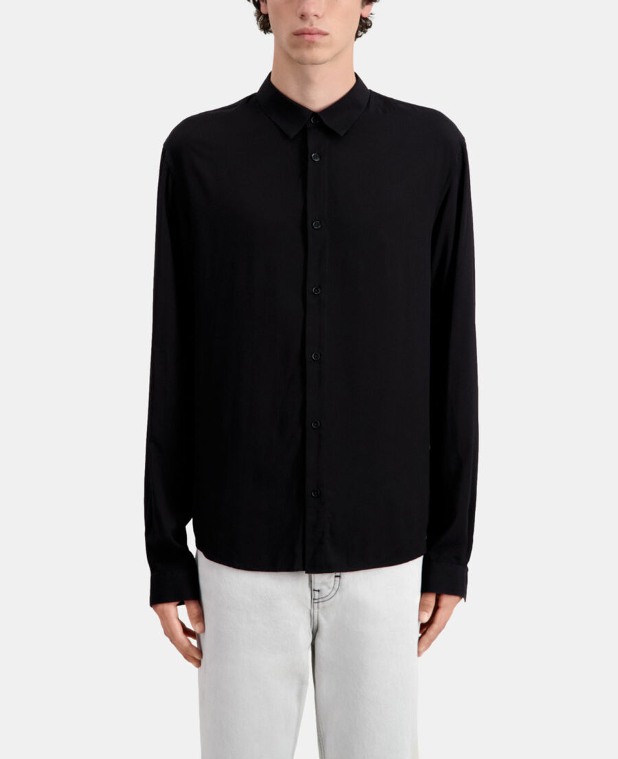 black shirt  with classic collar