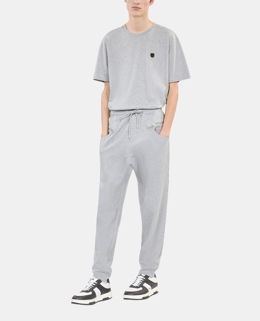 The Kooples HOMME GREY MELANGE t-shirt blason gris