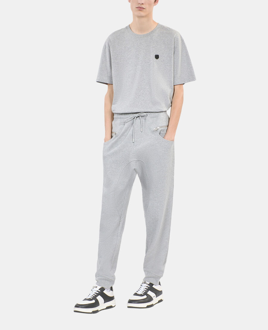 The Kooples HOMME GREY MELANGE t-shirt blason gris