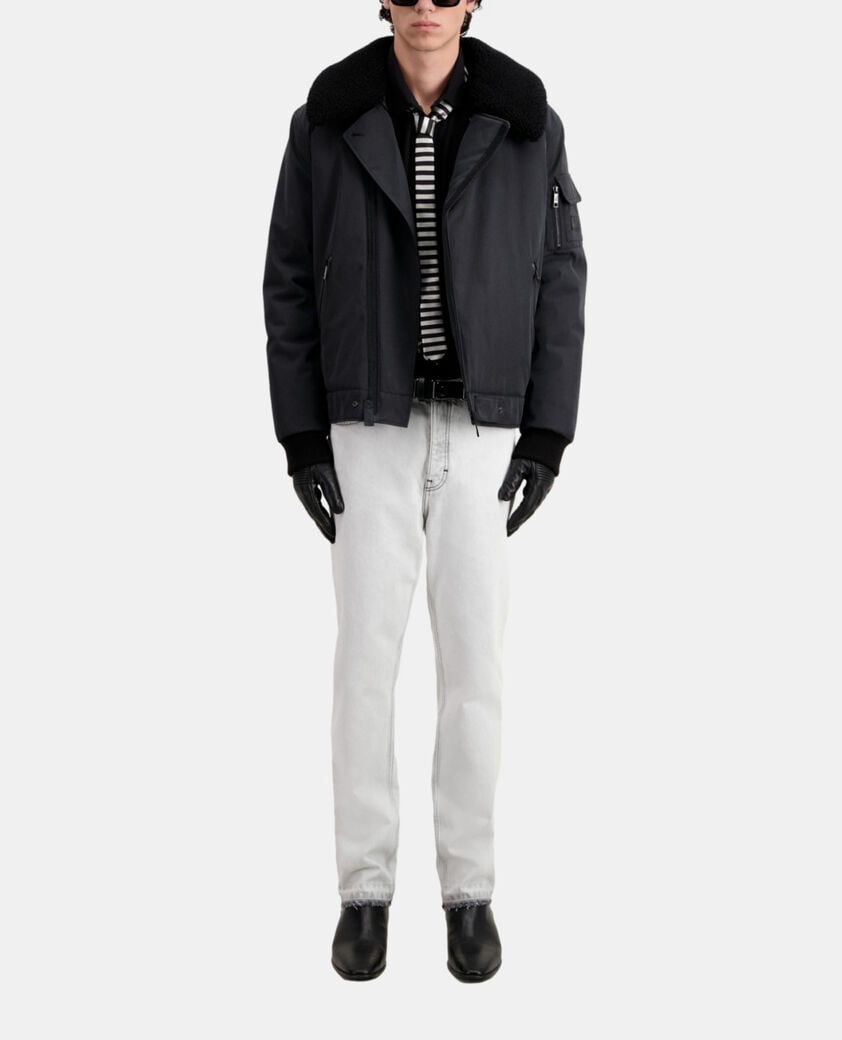 The Kooples H BLACK black bomber jacket