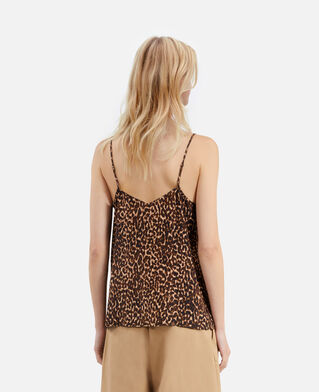 The Kooples FEMME LEOPARD caraco en soie imprimé léopard