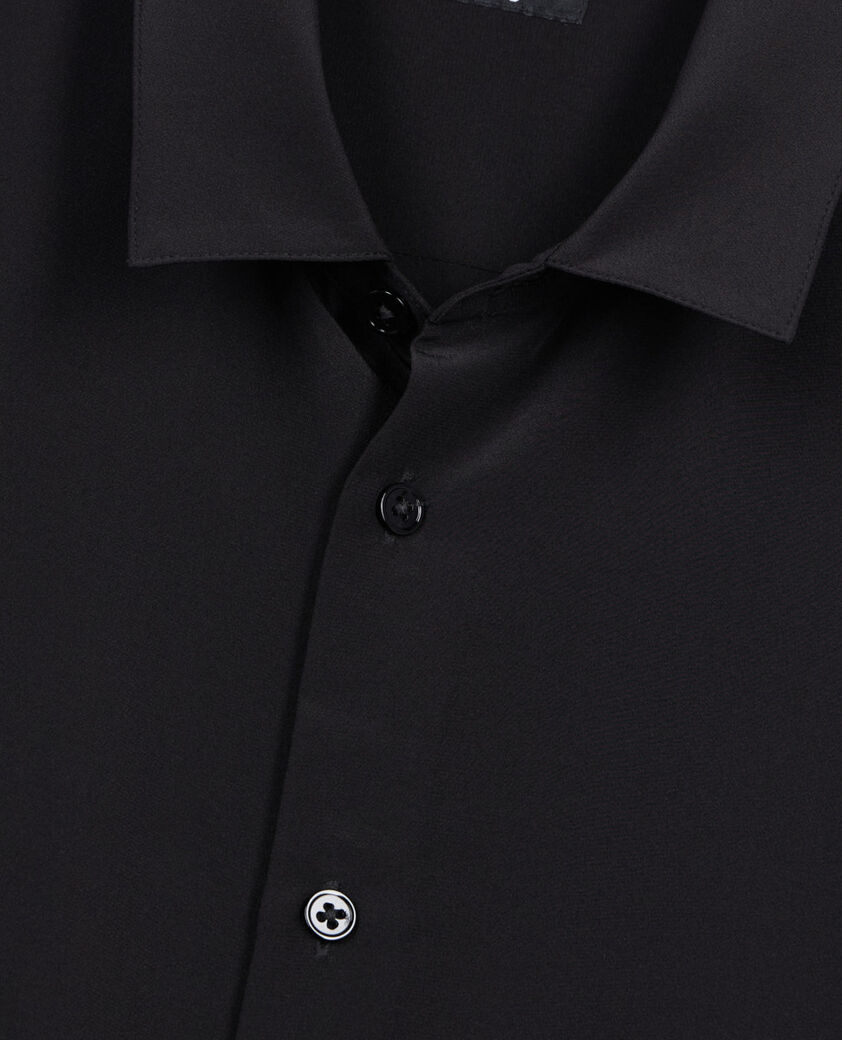 The Kooples MEN BLACK black silk shirt