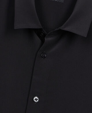 The Kooples MEN BLACK black silk shirt