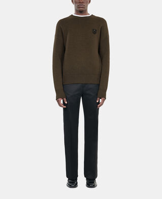 The Kooples HERREN OLIVE NIGHT khakifarbener wollpullover