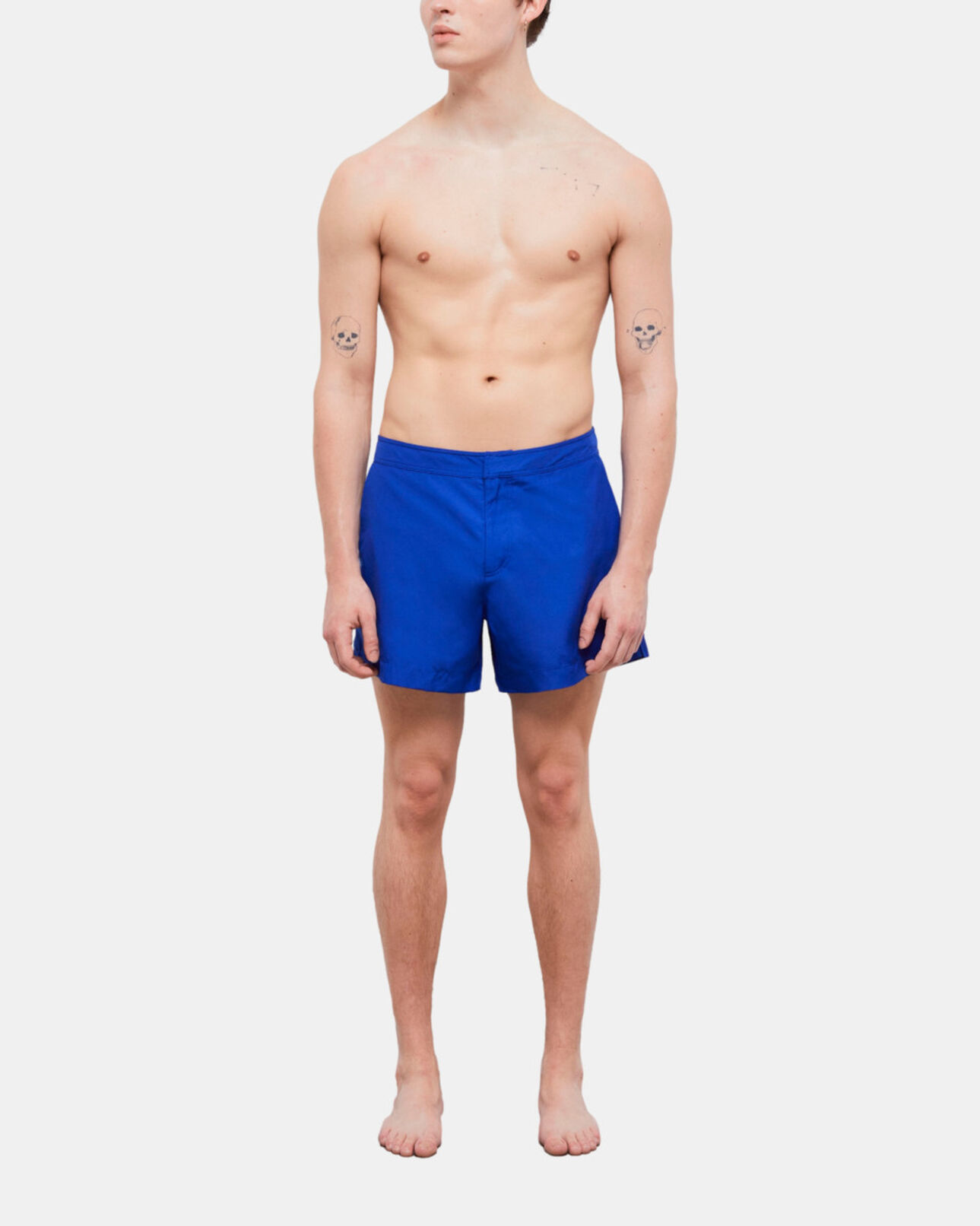 The Kooples HERREN BLUE blaue badeshorts mit logo