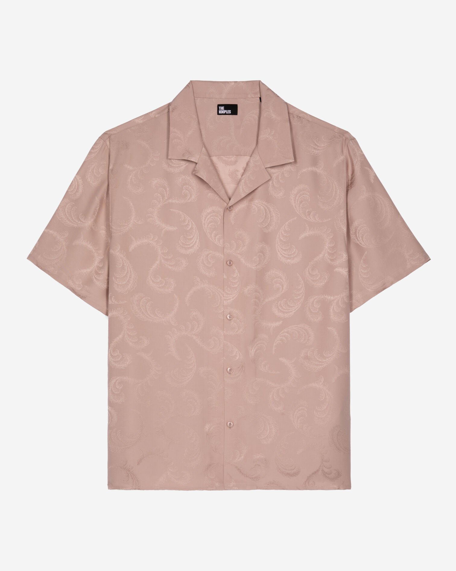 Camisa jacquard rosa de manga corta, LILA, hi-res image number null
