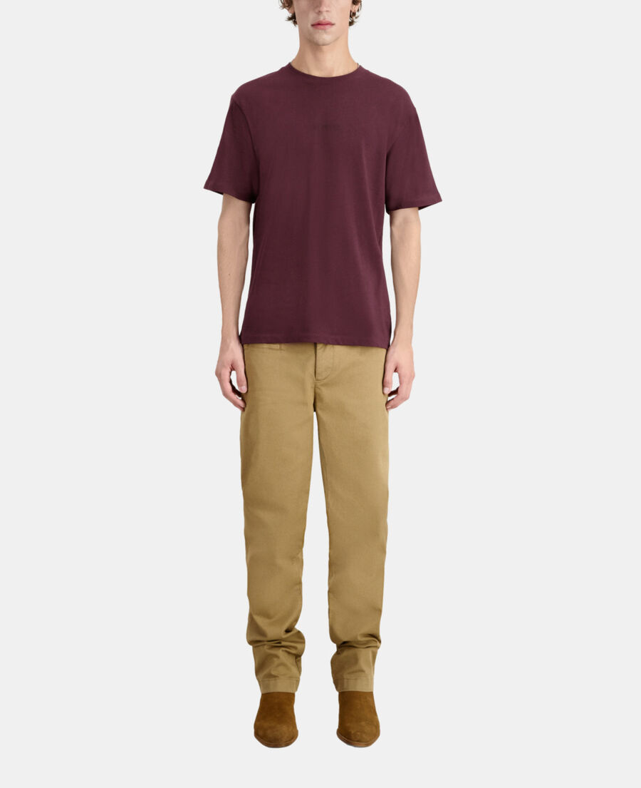 men's burgundy t-shirt with logo