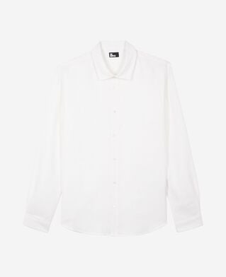 The Kooples H WHITE white linen shirt