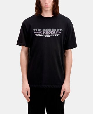The Kooples H BLACK men's black t-shirt with color gradient logo serigraphy