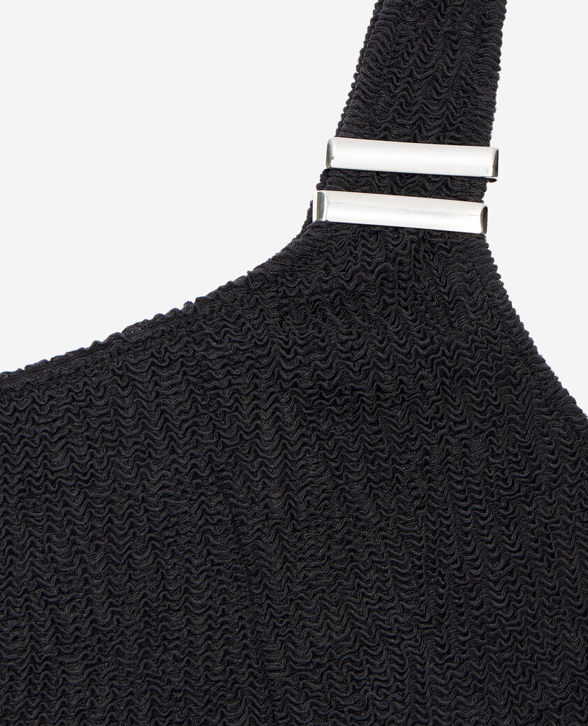 The Kooples WOMEN BLACK the kooples x luz asymmetric swimming costume top black