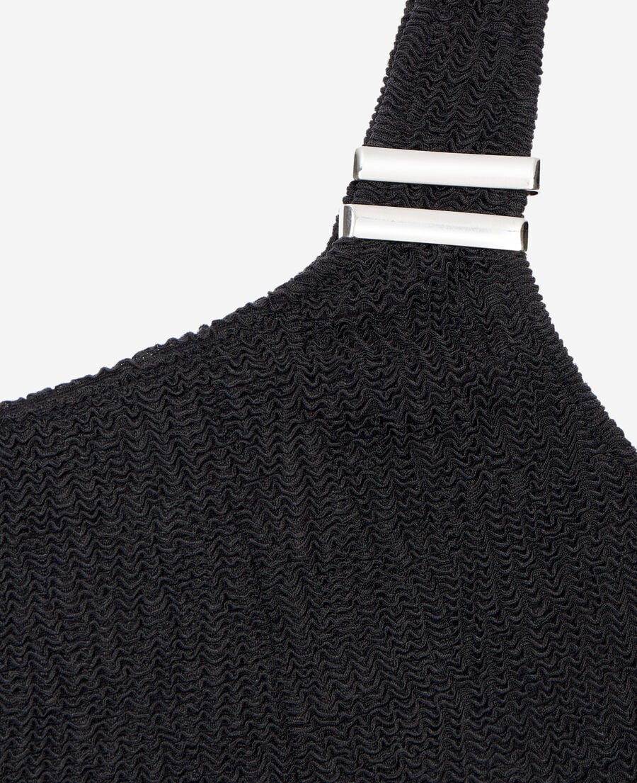 The Kooples WOMEN BLACK the kooples x luz asymmetric swimming costume top black