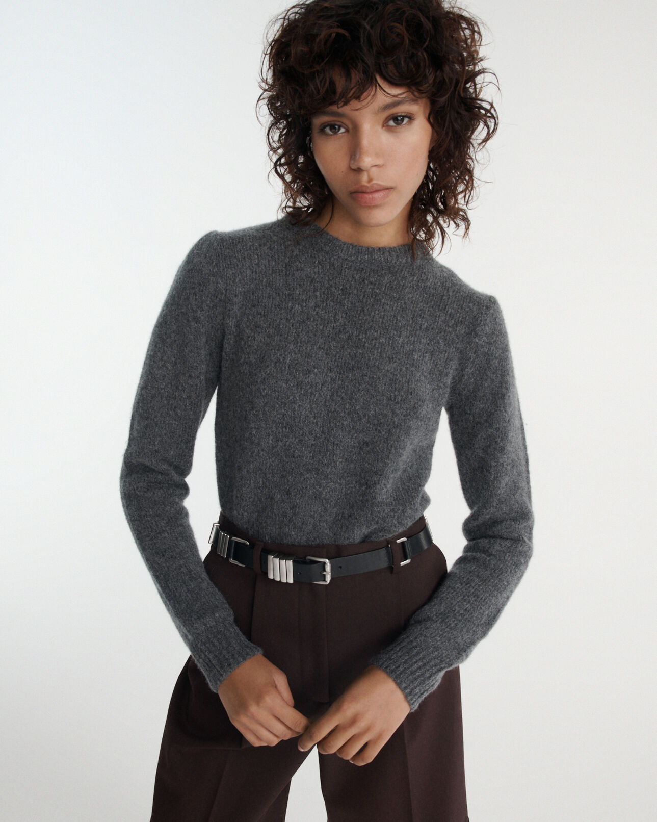 The Kooples FEMME BORDEAUX bermuda costume bordeaux laine à revers