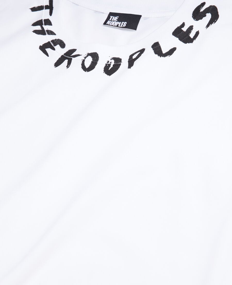 The Kooples MEN WHITE men's white t-shirt with logo
