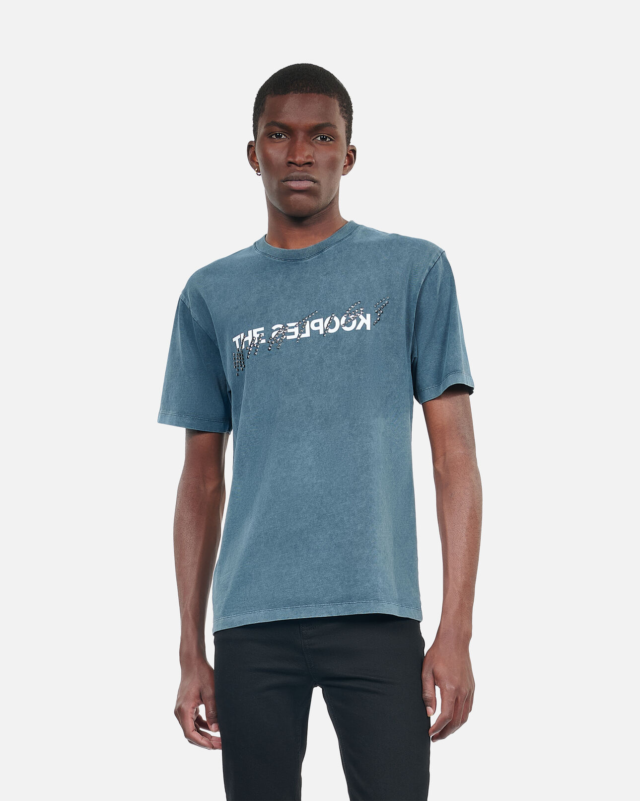 The Kooples HOMME DARK BLUE t-shirt what is avec clous bleu