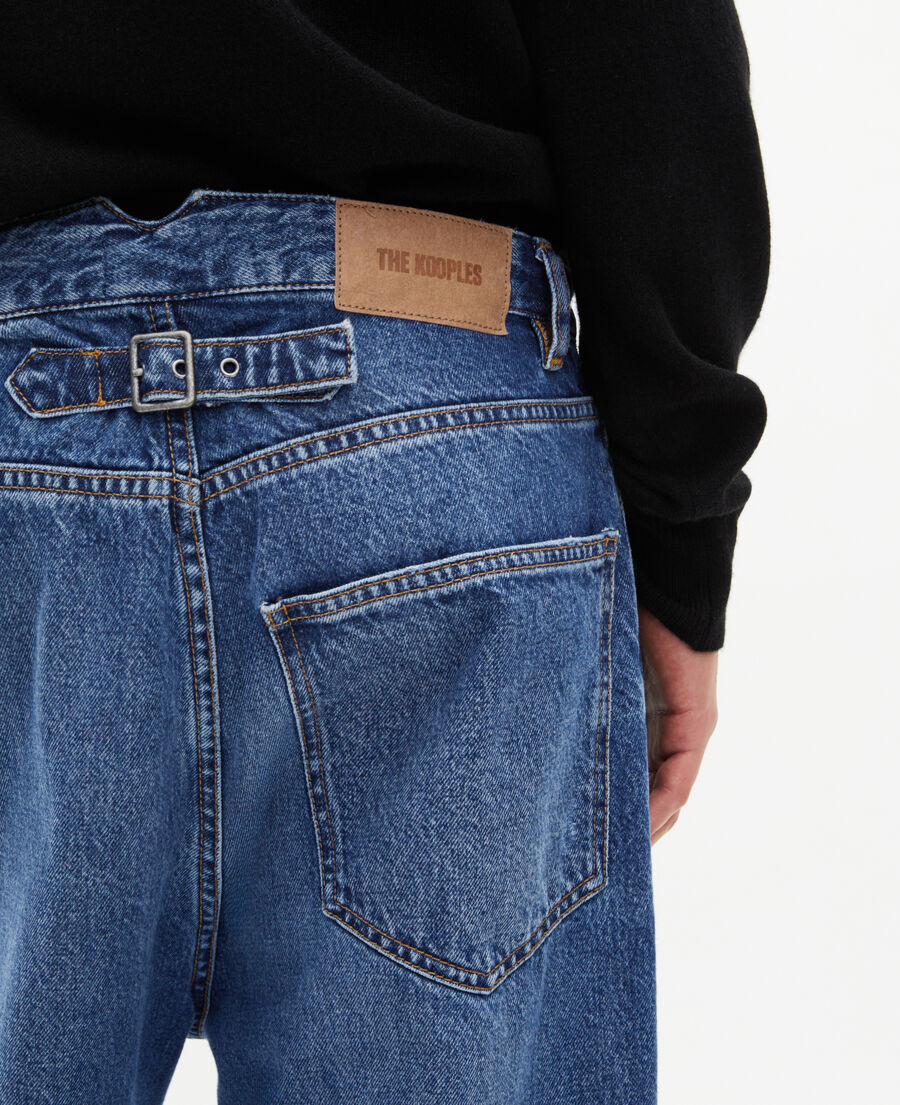 The Kooples HERREN BLUE ELECTRIC weite, dunkelblaue jeans
