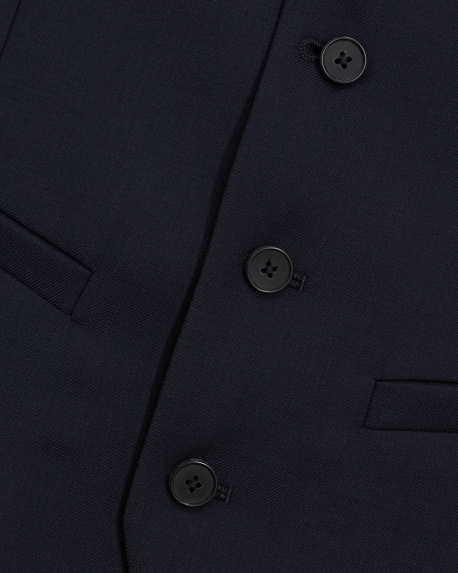 Gilet de costume en laine bleu marine coupe tailleur, DARK NAVY, hi-res image number null