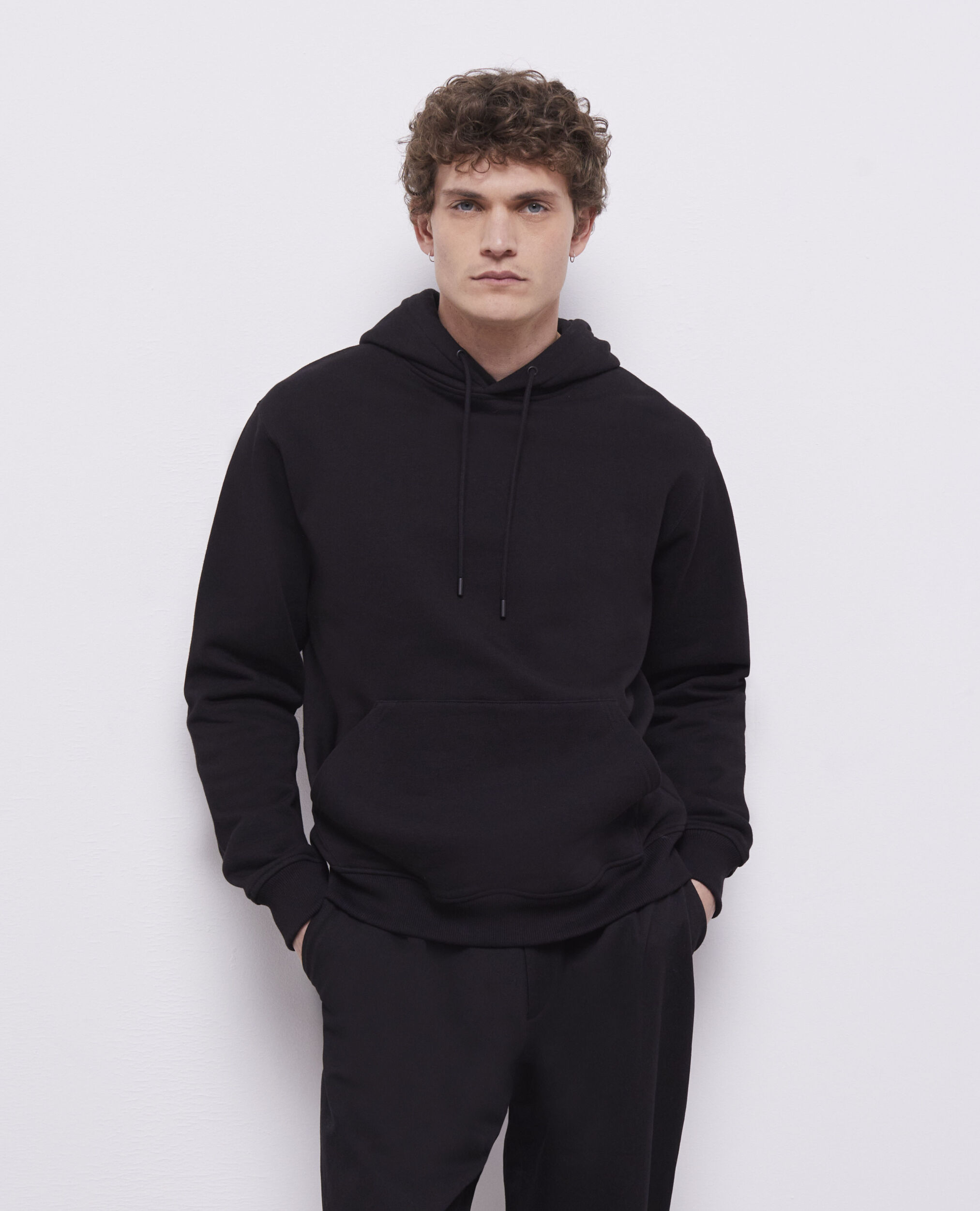 Sweatshirt logo strass noir, BLACK, hi-res image number null