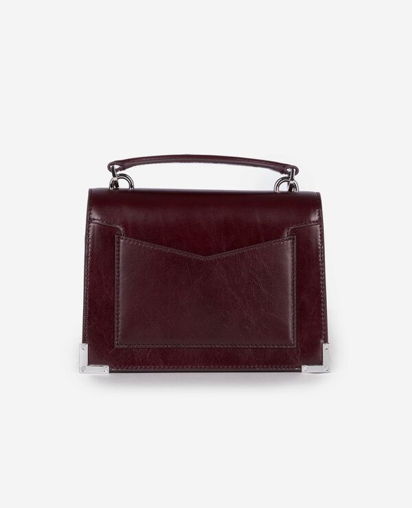 The Kooples MUJER BORDEAUX bolso pequeño emily de piel agrietada burdeos
