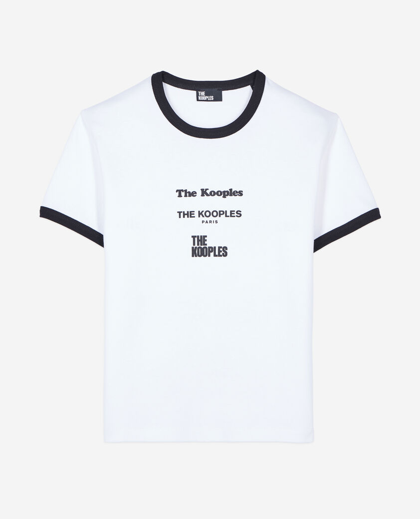 The Kooples WOMEN WHITE white locations serigraphy t-shirt