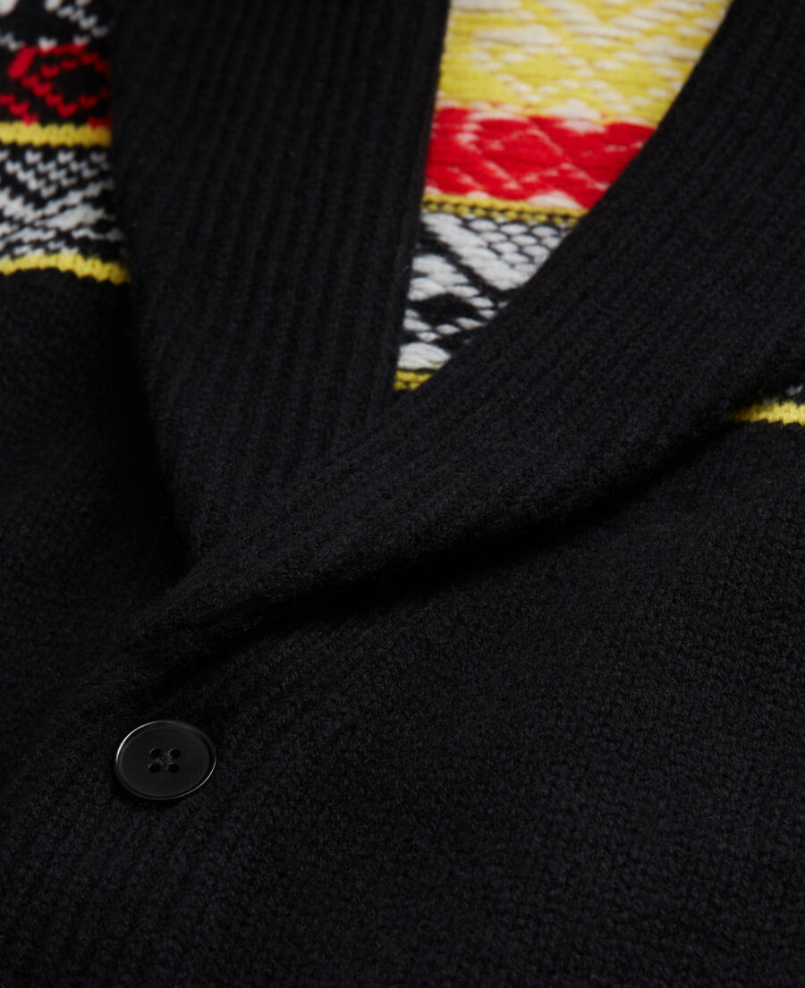 cardigan en laine à motif