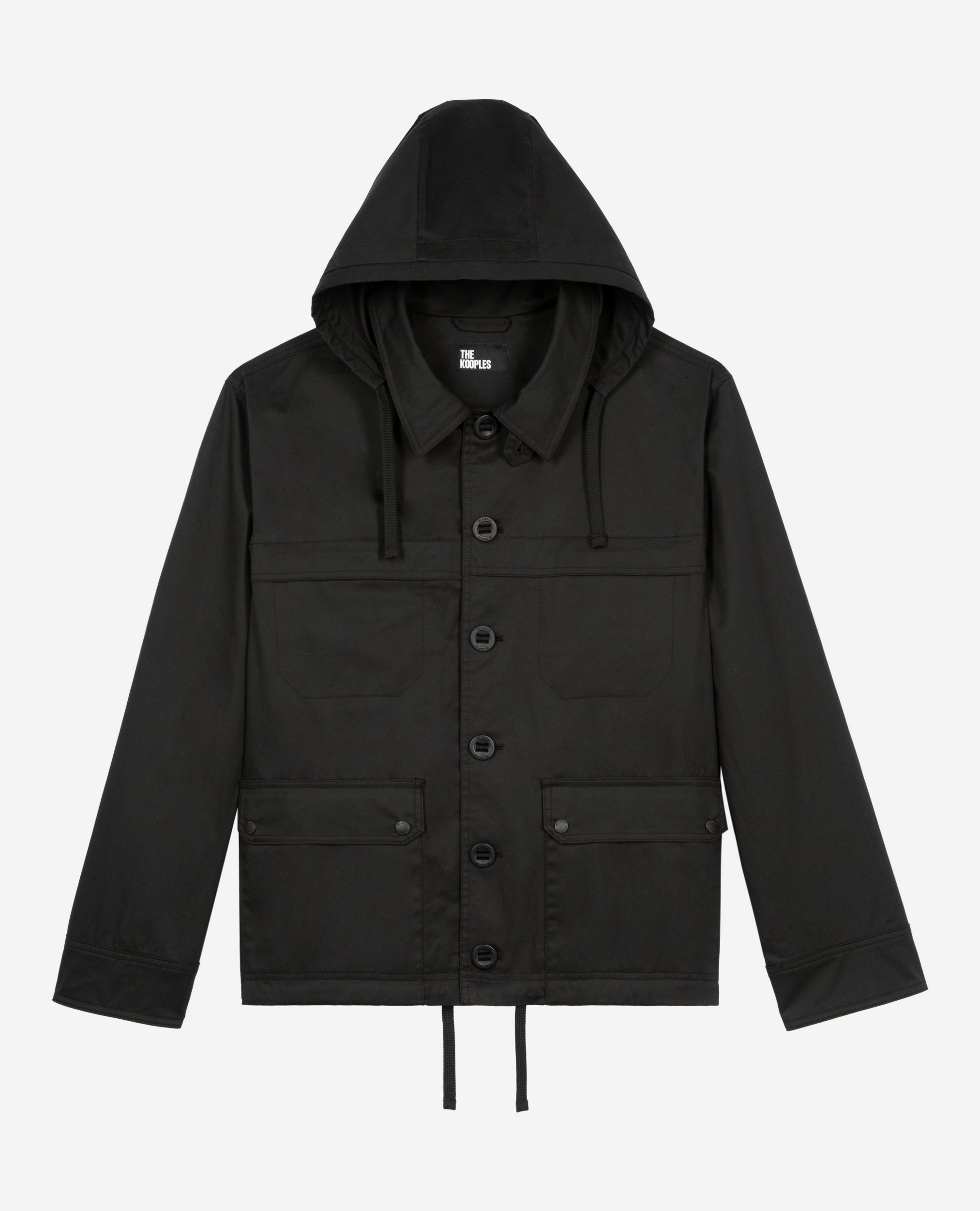 Parka courte à capuche noire, BLACK, hi-res image number null